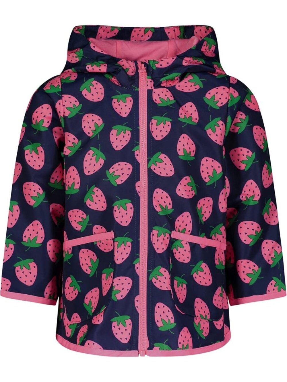 Water-Resistant Hooded Rain Jacket for Baby Girls | Cute Rain Slicker Coat